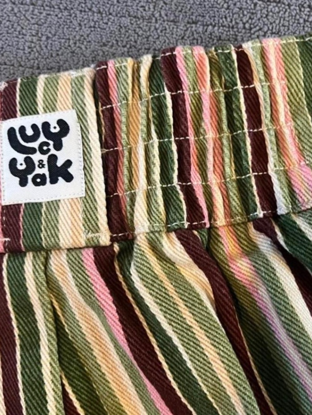 Lucy & Yak Striped High Waisted Addison Trousers - Picture 4 of 6